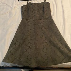 Green Snake Print Dress